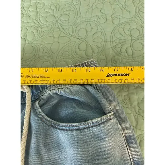 Loft The Palazzo Womens Zip Up Denim Palazzo Pants Light Wash Size 12 - Picture 8 of 12